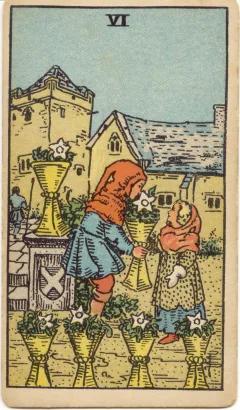 Six of Cups, Upright