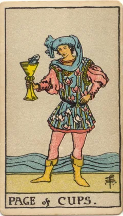 Page of Cups, Upright