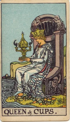 Queen of Cups, Upright