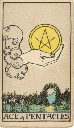 Ace of Pentacles, Upright