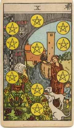 Ten of Pentacles, Upright