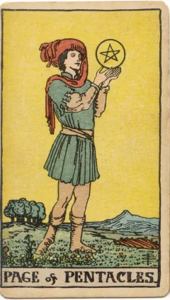 Page of Pentacles, Upright