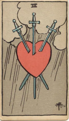 Three of Swords, Upright