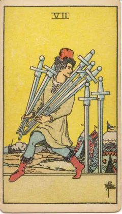 Seven of Swords, Upright
