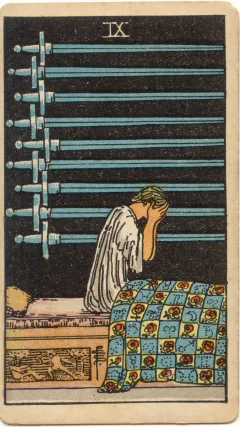 Nine of Swords, Upright