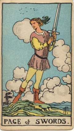 Page of Swords, Upright