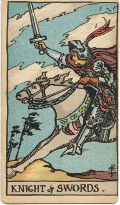 Knight of Swords, Upright