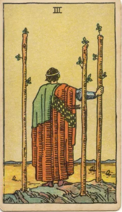 Three of Wands, Upright