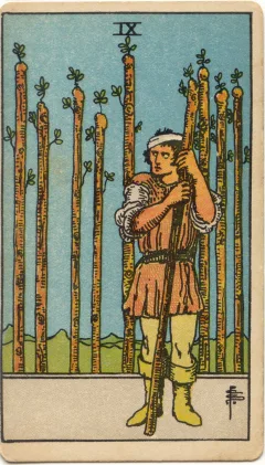 Nine of Wands, Upright