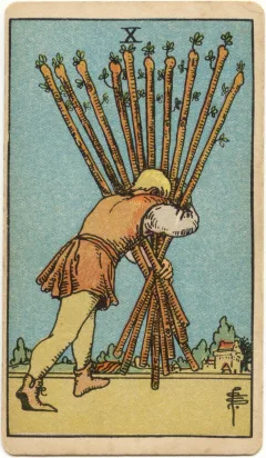 Ten of Wands, Upright