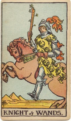 Knight of Wands, Upright
